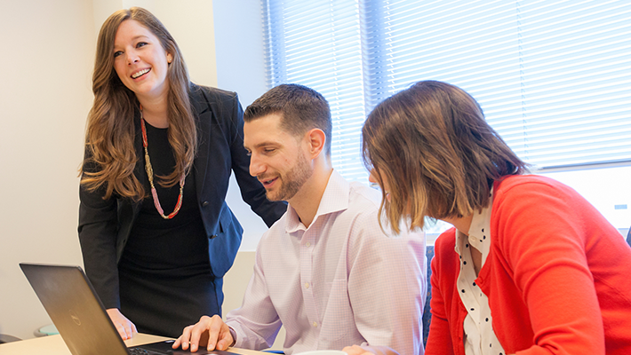 Business professionals in an office setting