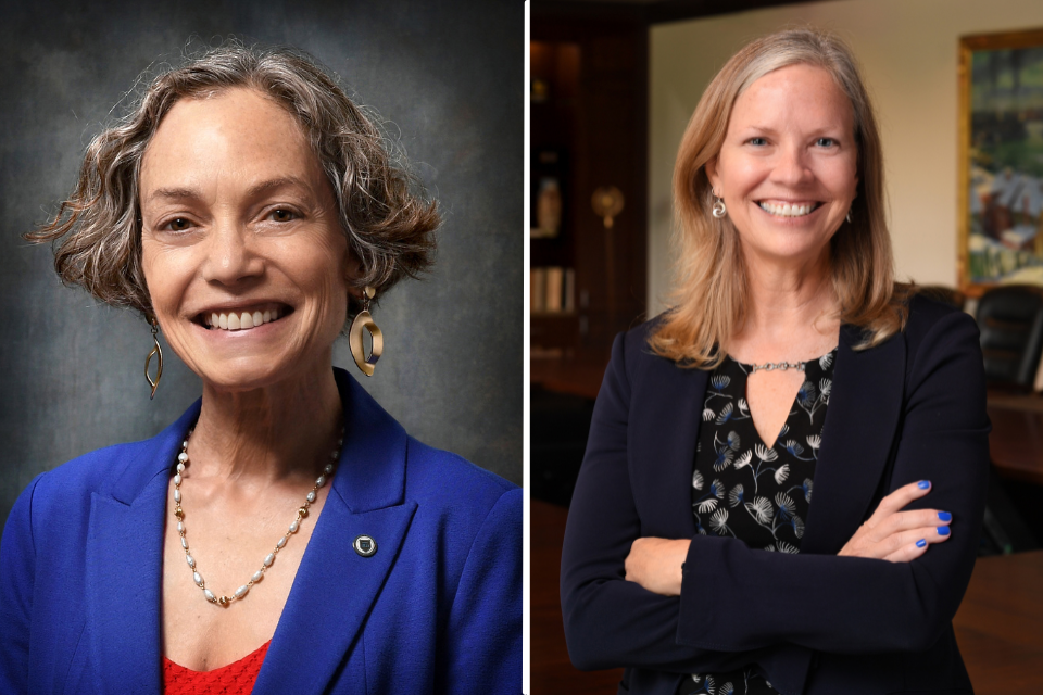 Side-by-side photos of Julie Wollman and Stacey Robertson