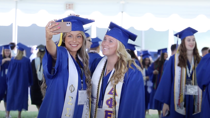 Graduation Commencement Selfie 710x400 Widener students take selfie at graduation