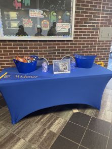 Table with resources on registering to vote