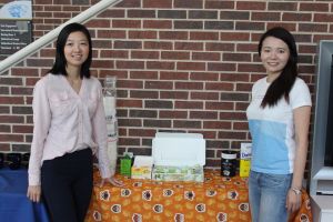 students enjoy international tea and coffee