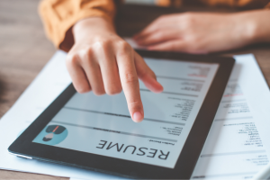 reviewing resume 300x200