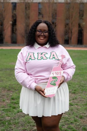 Taylor Easter representing Alpha Kappa Alpha Sorority Inc.