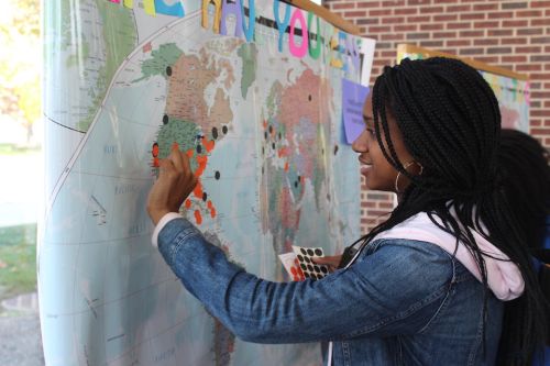 International Multicultural Map 960x640 students explore map