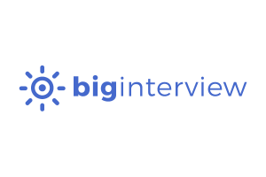 biginterview logo blue with sun logo