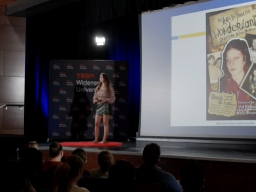 Natalie Sassi presents at TEDxWidenerUniversity